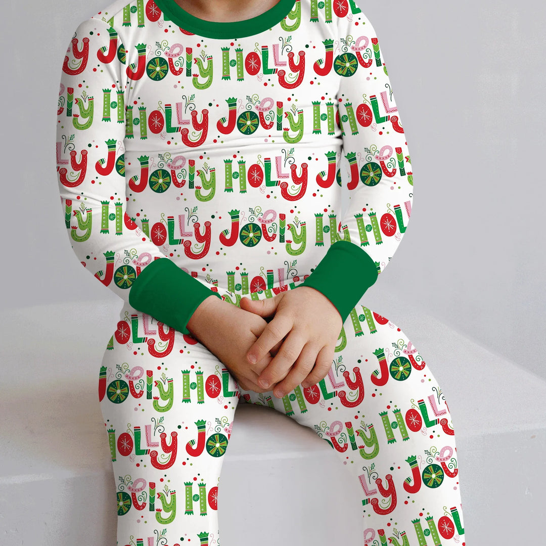 Holly Jolly Two Piece Long Sleeve Pajama Set