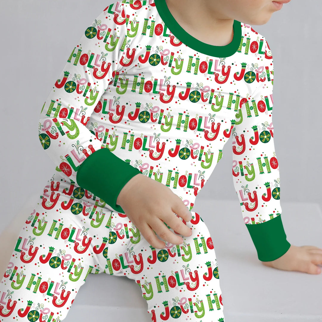 Holly Jolly Two Piece Long Sleeve Pajama Set