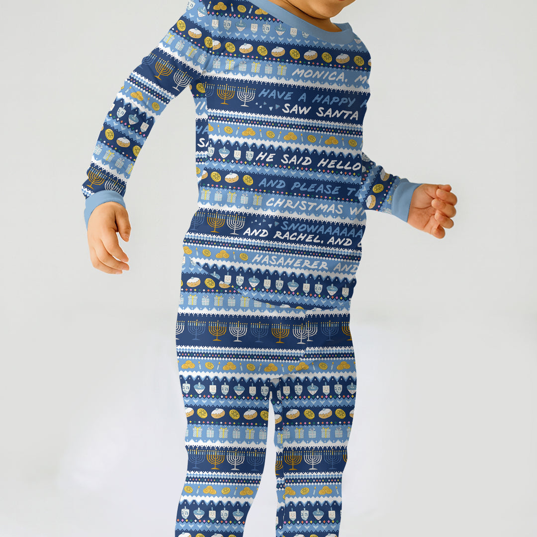 Zweiteiliges Langarm-Pyjama-Set mit Sommerfrüchten