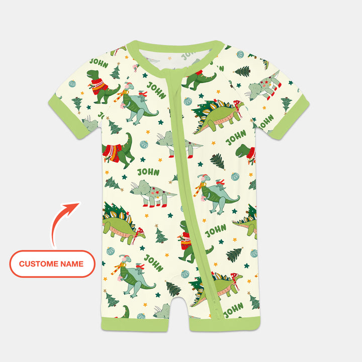 Custom Name Dinosaurs Christmas Tree Shorty Zippy