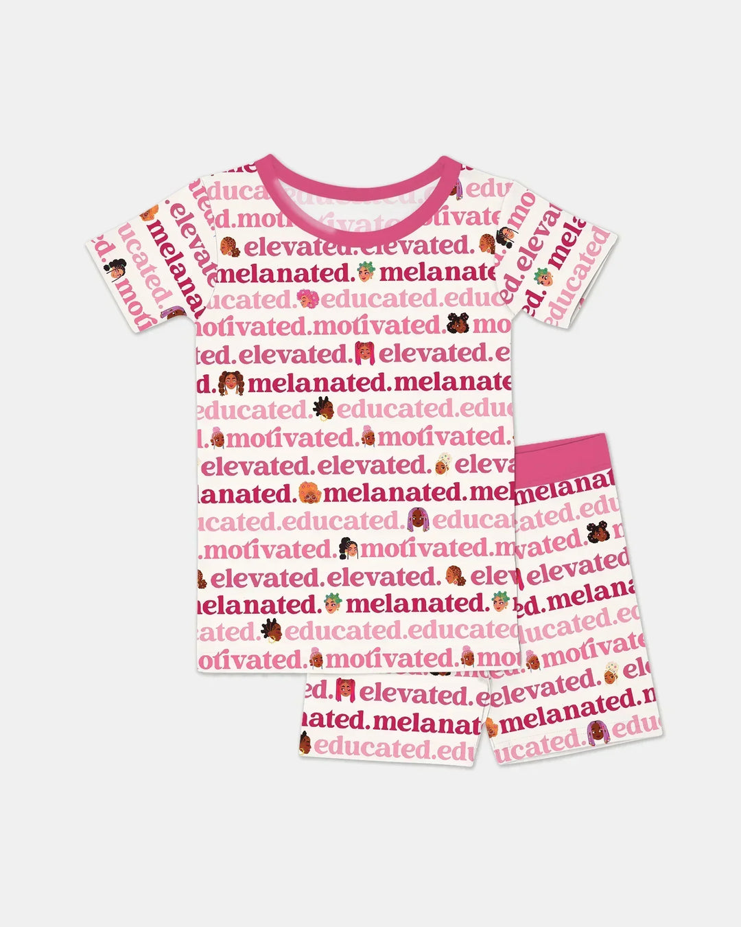 Template Zweiteiliges Pyjama-Set mit kurzen Ärmeln und Shorts