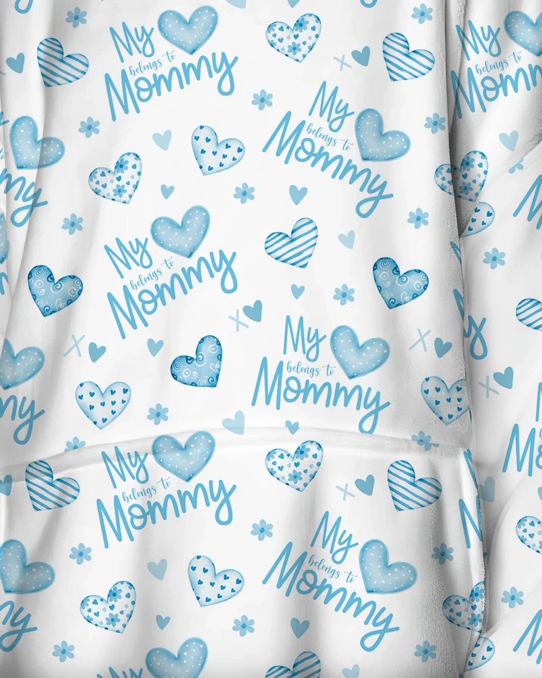 My Heart Belongs To Mommy Wearable Bamboo Blanket Hoodie