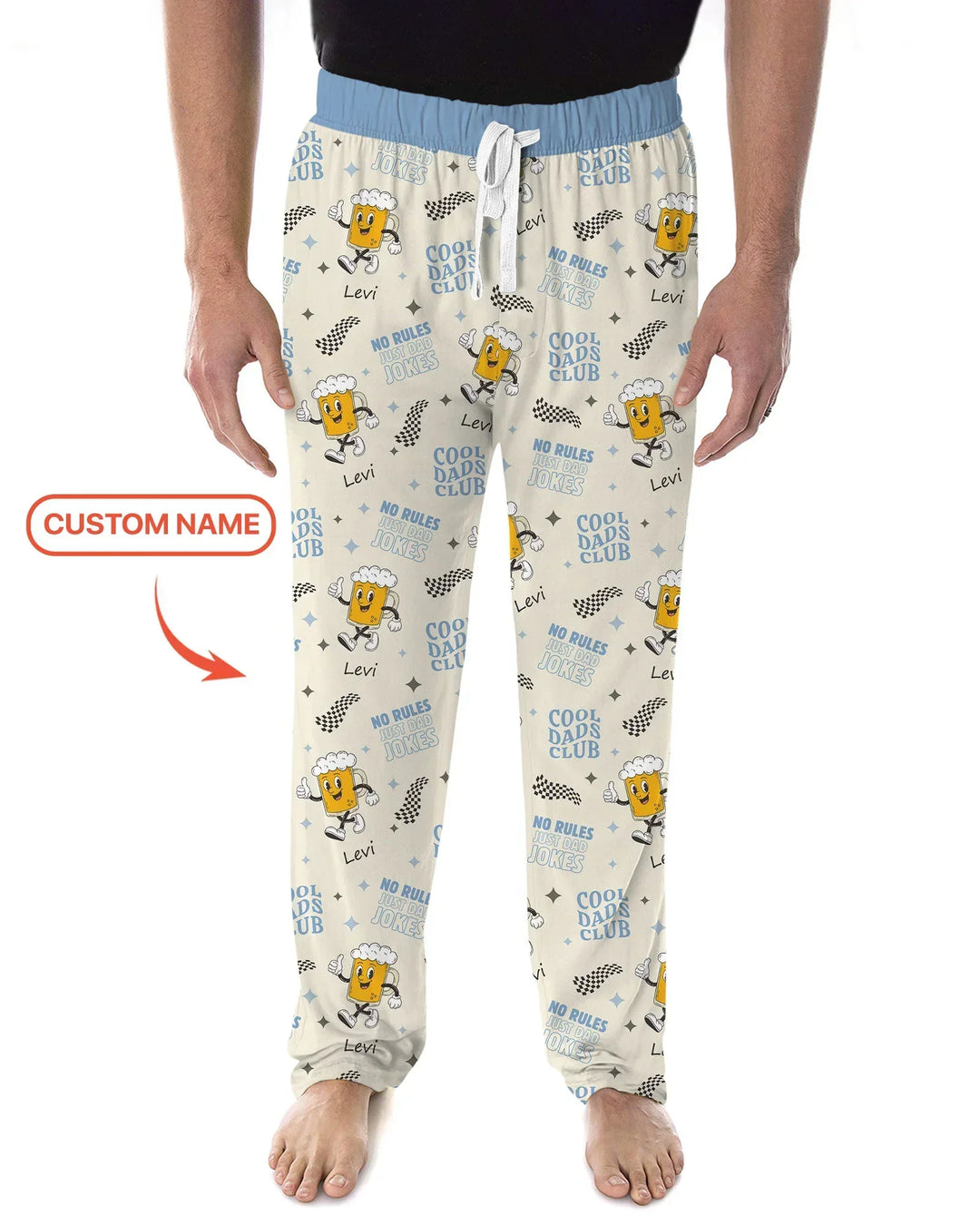 Custom Name Cool Club Daddy & Me Matching Bamboo Men's Pajama Set