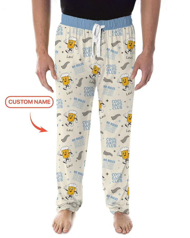 Custom Name Cool Club Daddy & Me Matching Bamboo Men's Pajama Set