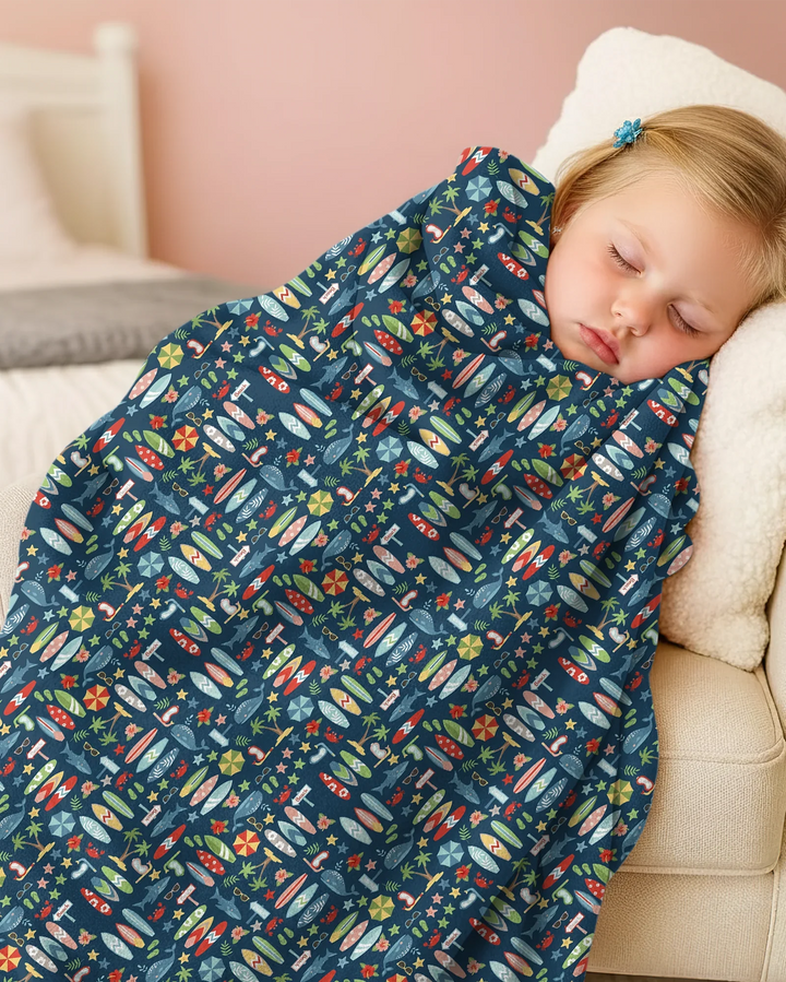 Endless Summer Surf Bamboo Blanket