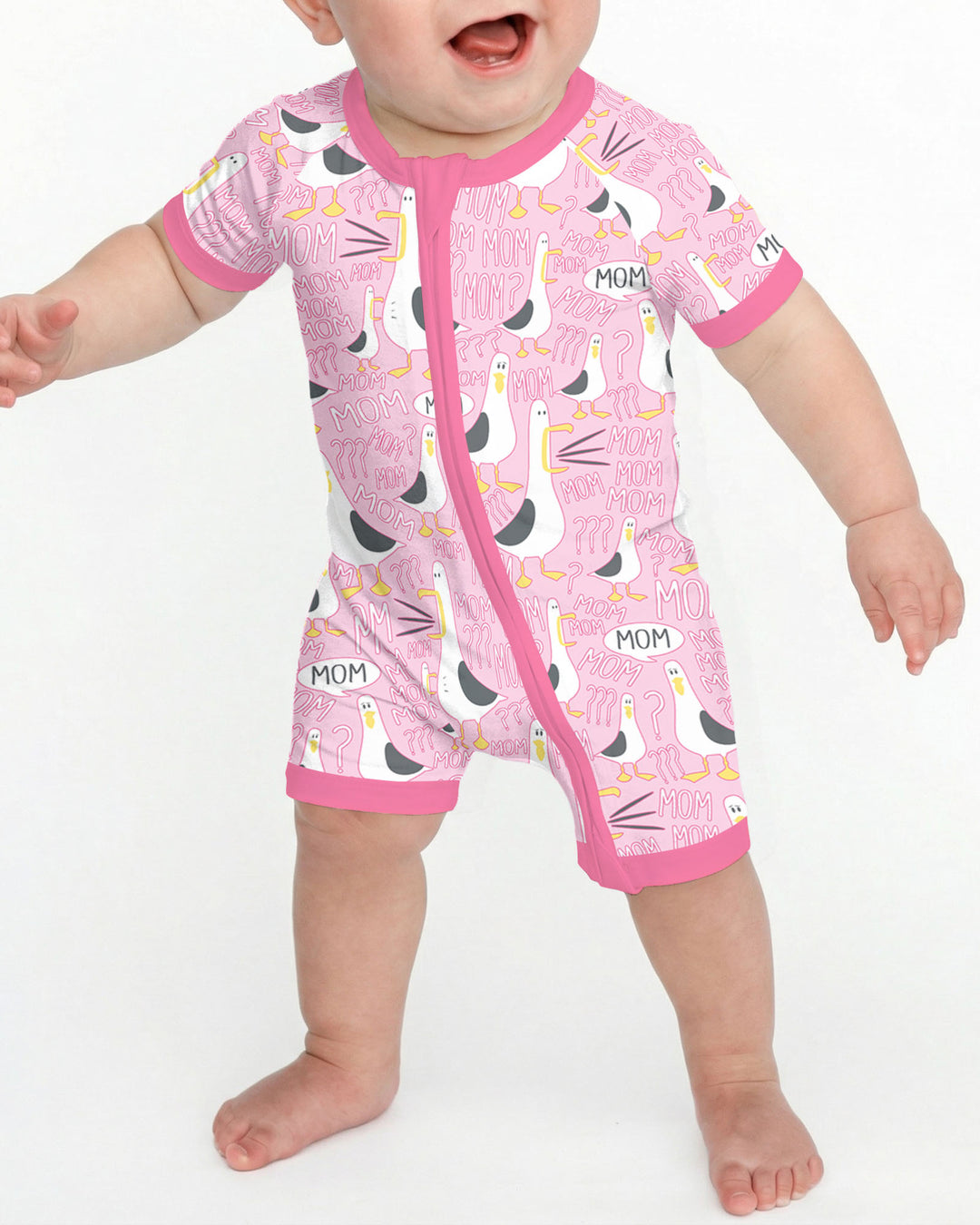 Funny Seagull MOM Shorty Zippy