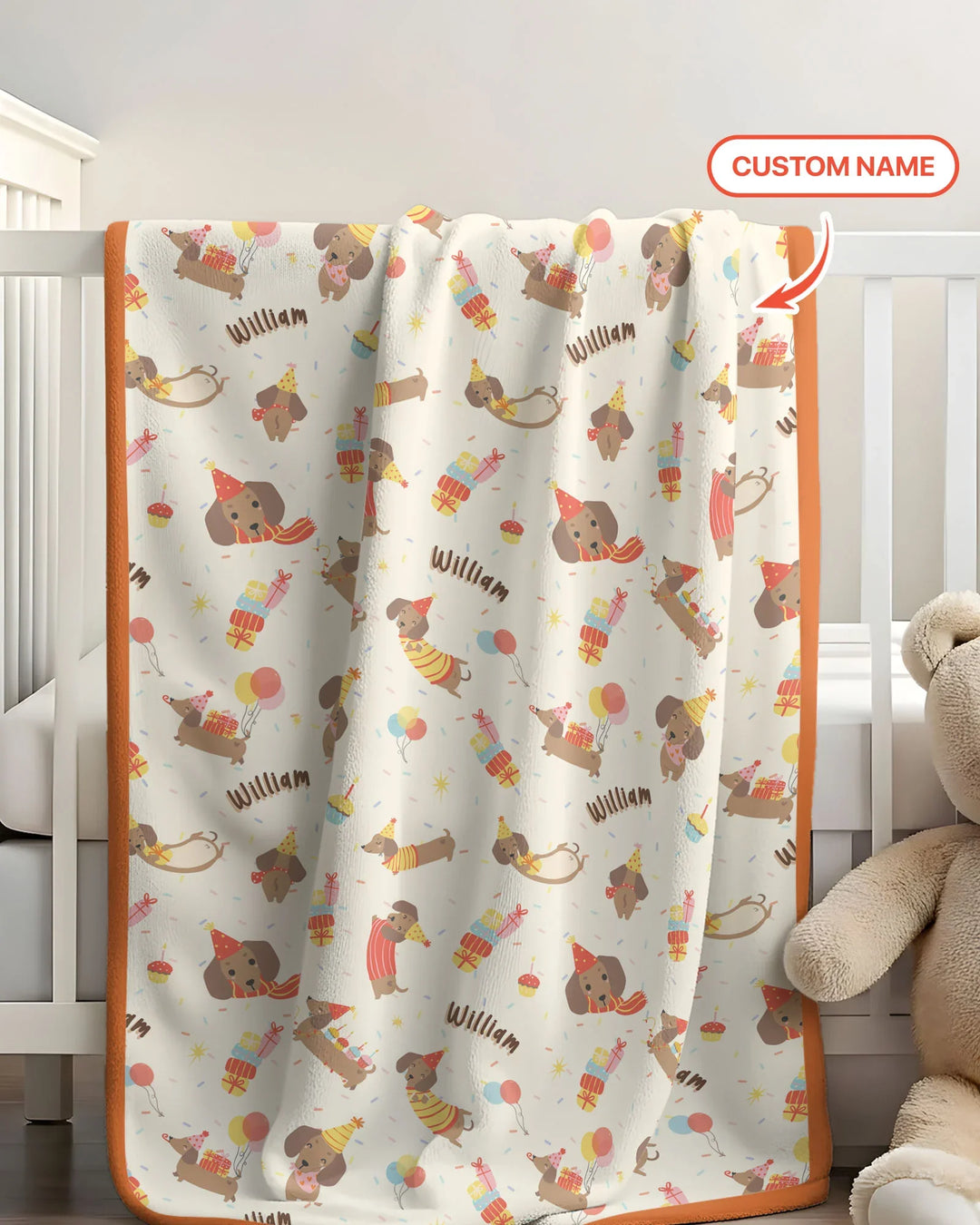 Dachshund Birthday Bamboo Blanket