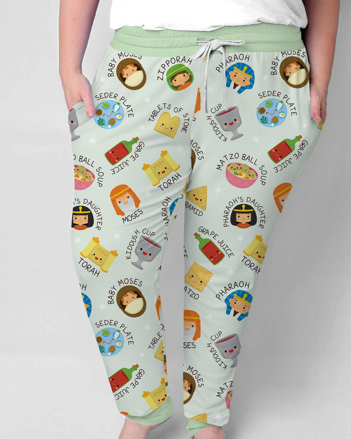 Cute Passover Characters Women Pajama Set