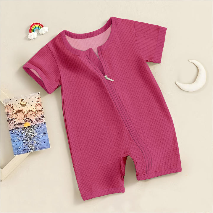 Pink Ribbed Bamboo Baby Clothing – Soft and Sweet