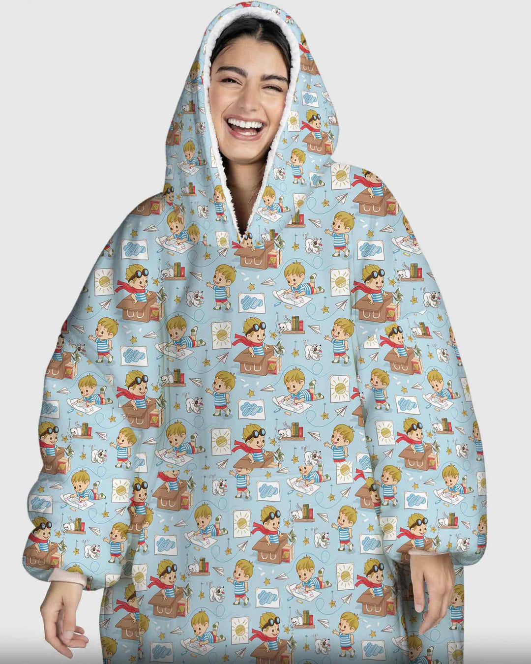 Tiny Explorer Tales Bamboo Blanket Hoodie