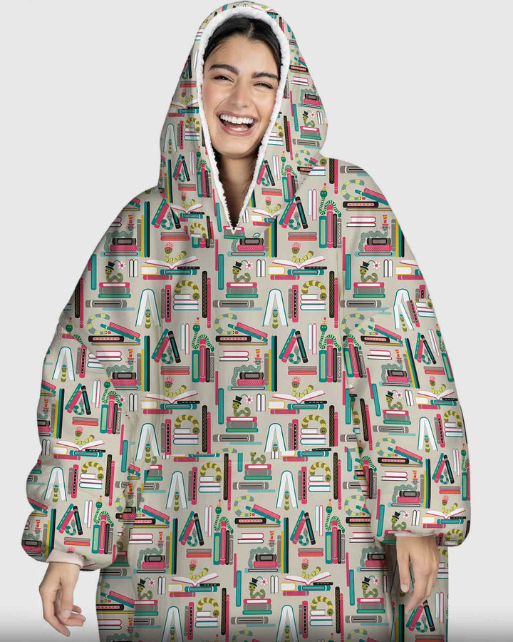 Bookworm Adventures Bamboo Blanket Hoodie