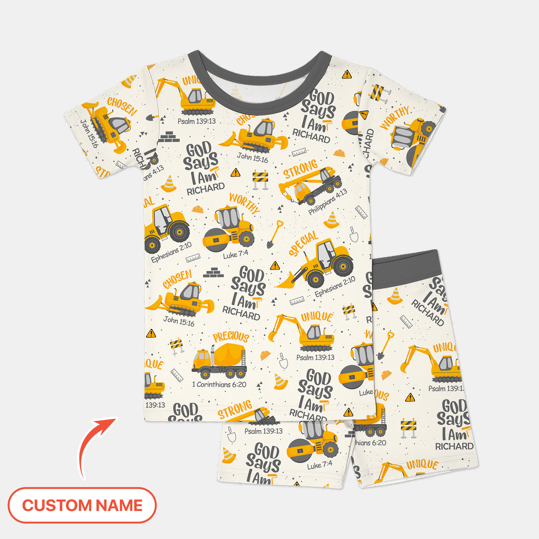 Zweiteiliges Pyjama-Set mit kurzen Ärmeln und Shorts im Sommer-Design