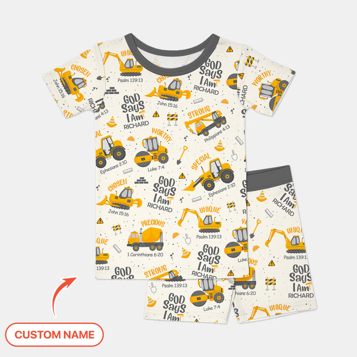 Zweiteiliges Pyjama-Set mit kurzen Ärmeln und Shorts im Sommer-Design