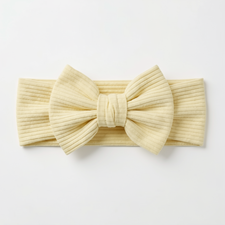 Ribbed Bamboo Luxe Bow Headband