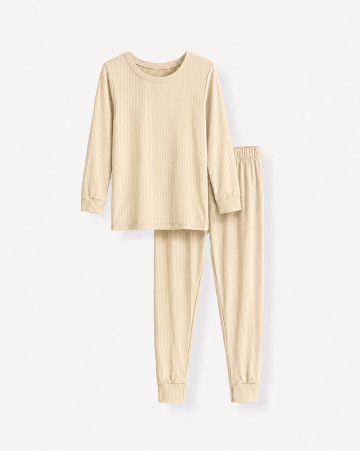 Conjunto de pijama de dos piezas de bambú de manga larga