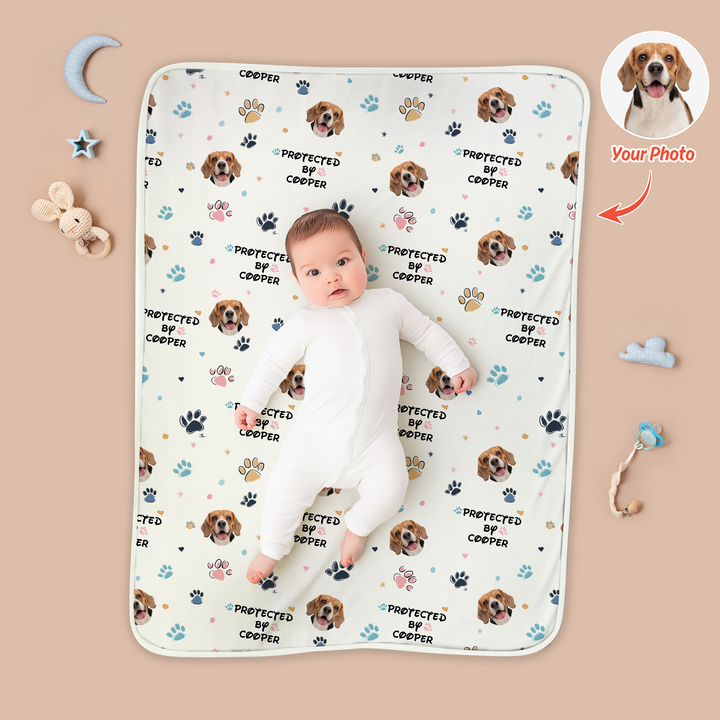 Custom Dog Pattern Toddler Blanket