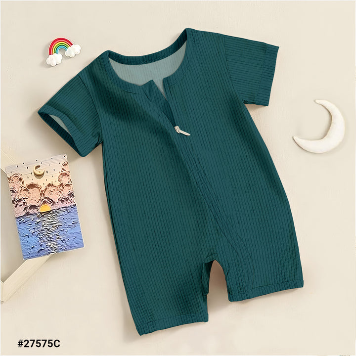Emerald Ribbed Bamboo Fabric Baby Clothing - Soft & Stretchy