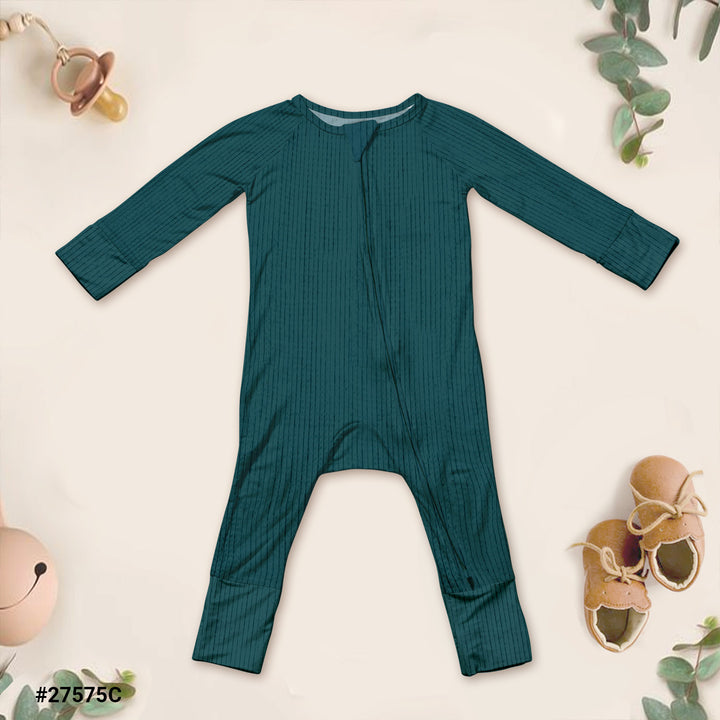 Emerald Ribbed Bamboo Fabric Baby Clothing - Soft & Stretchy
