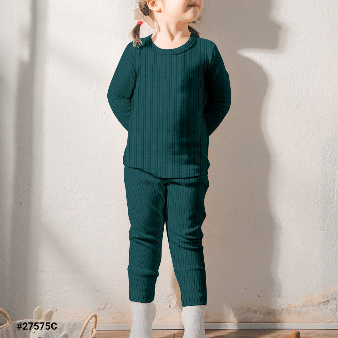 Emerald Ribbed Bamboo Fabric Baby Clothing - Soft & Stretchy