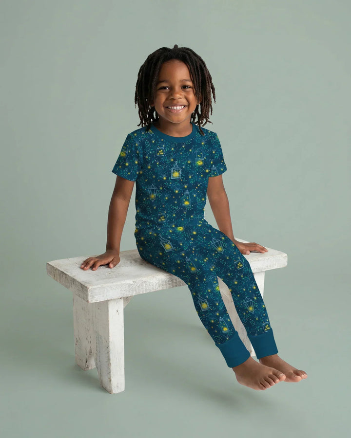 Firefly Evening Forest Bamboo Two Piece Short Sleeve Pajama Set