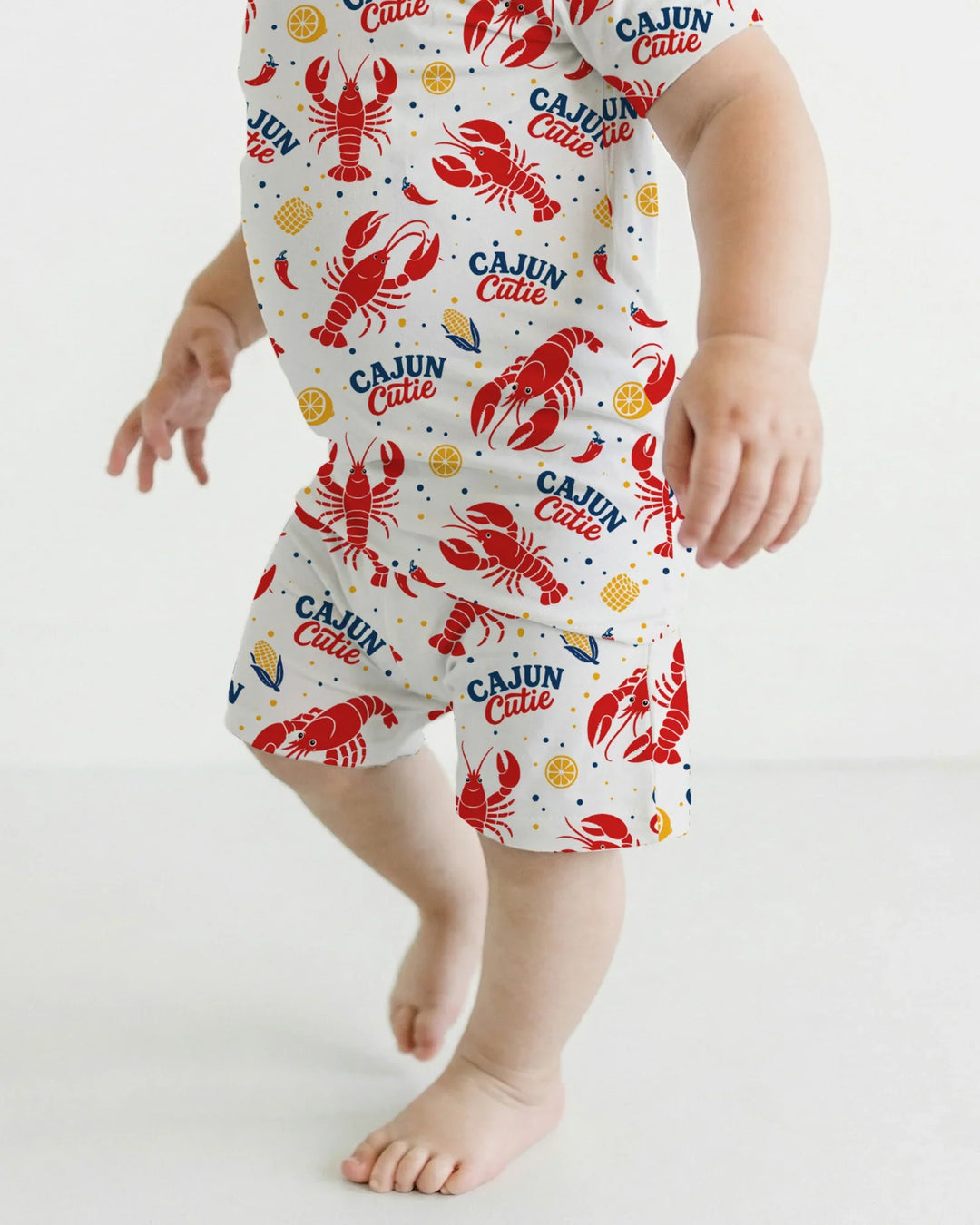 Template Zweiteiliges Pyjama-Set mit kurzen Ärmeln und Shorts