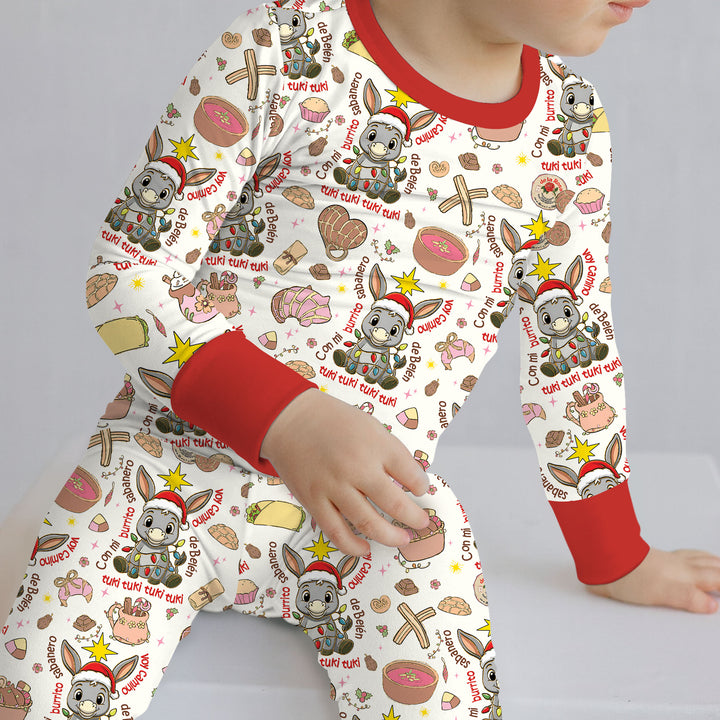 Feliz Navidad Two Piece Long Sleeve Pajama Set , Feliz Navidad Two Piece Long Sleeve Pajama Set - 12-18M