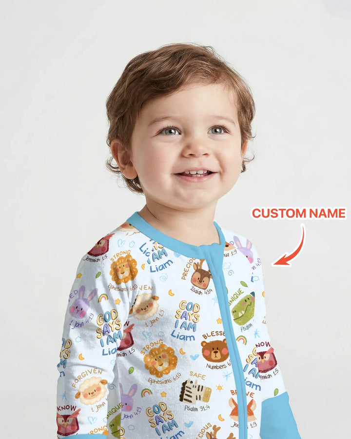 God Says I Am — Little Flock Custom Name Convertible Zippy