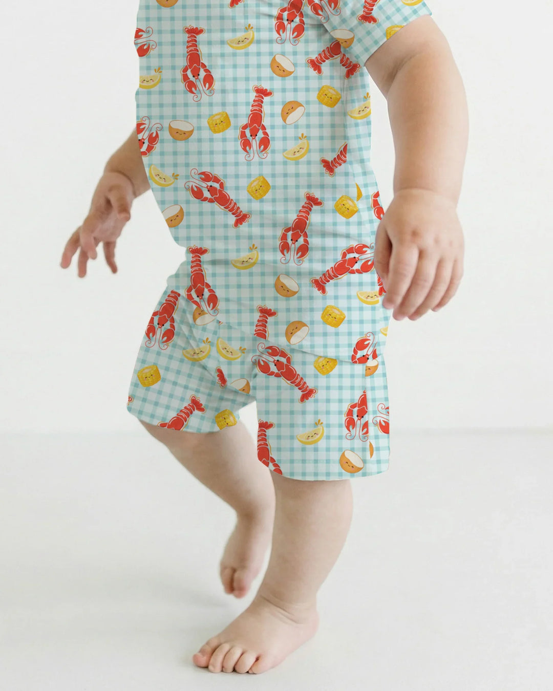 Template Zweiteiliges Pyjama-Set mit kurzen Ärmeln und Shorts