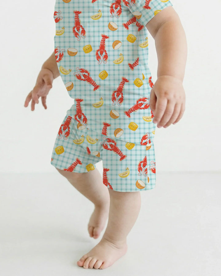 Template Zweiteiliges Pyjama-Set mit kurzen Ärmeln und Shorts