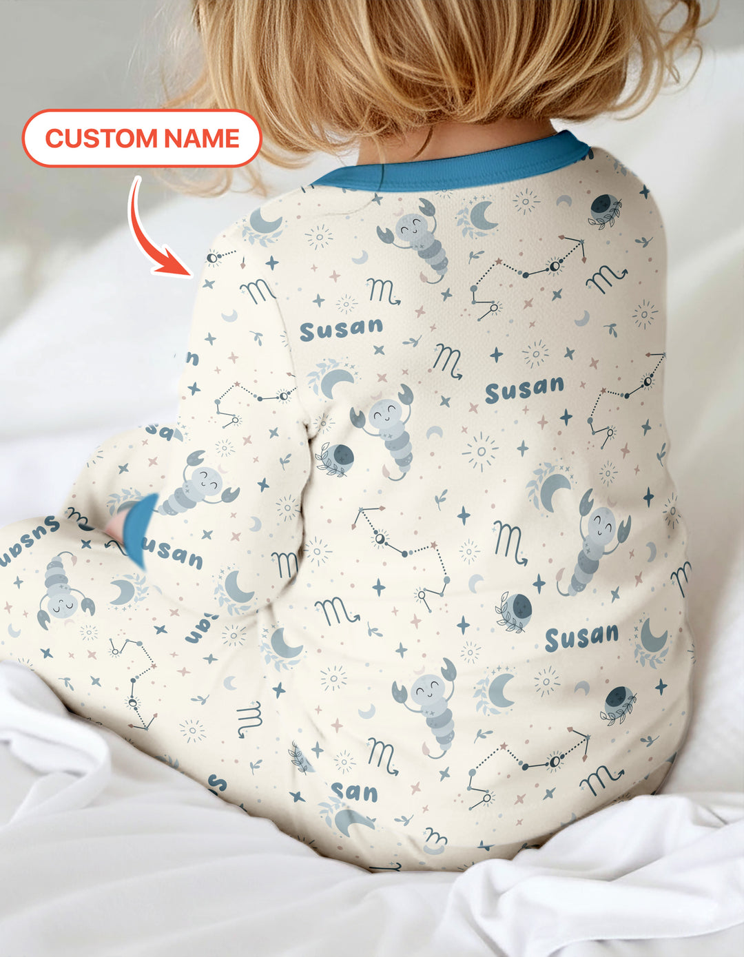 Bohemian Baby Zodiac Signs Custom Name Convertible Zippy