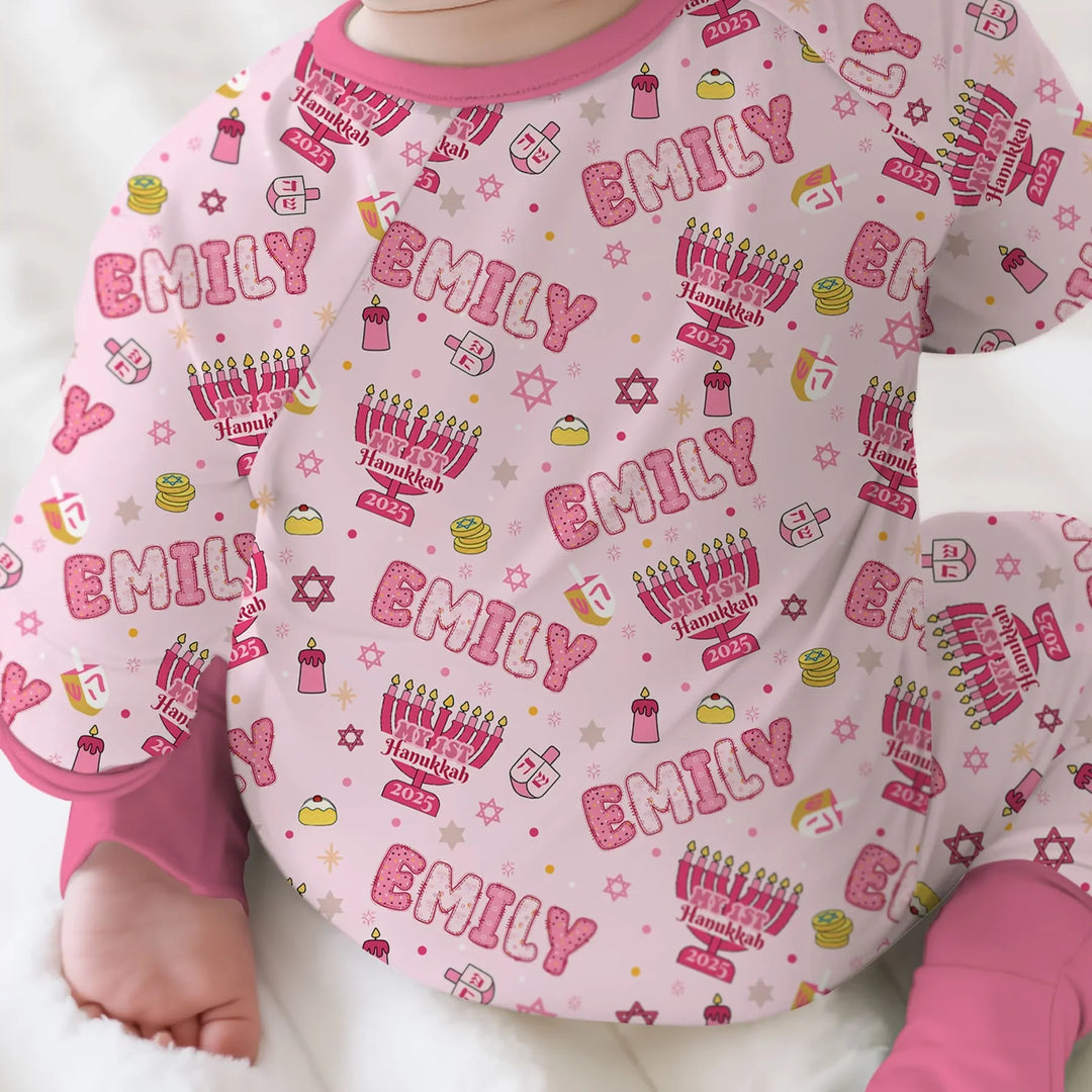 Custom name My First Hanukkah 2025 Convertible Zippy
