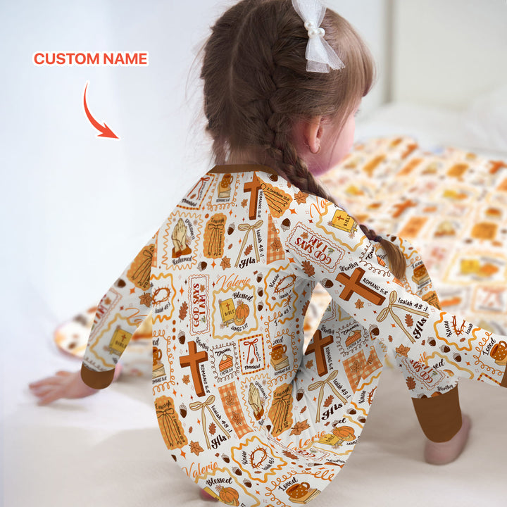 Custom Name I Am Thankful For Jesus Convertible Zippy , Custom Name I Am Thankful For Jesus Convertible Zippy - 0-3M