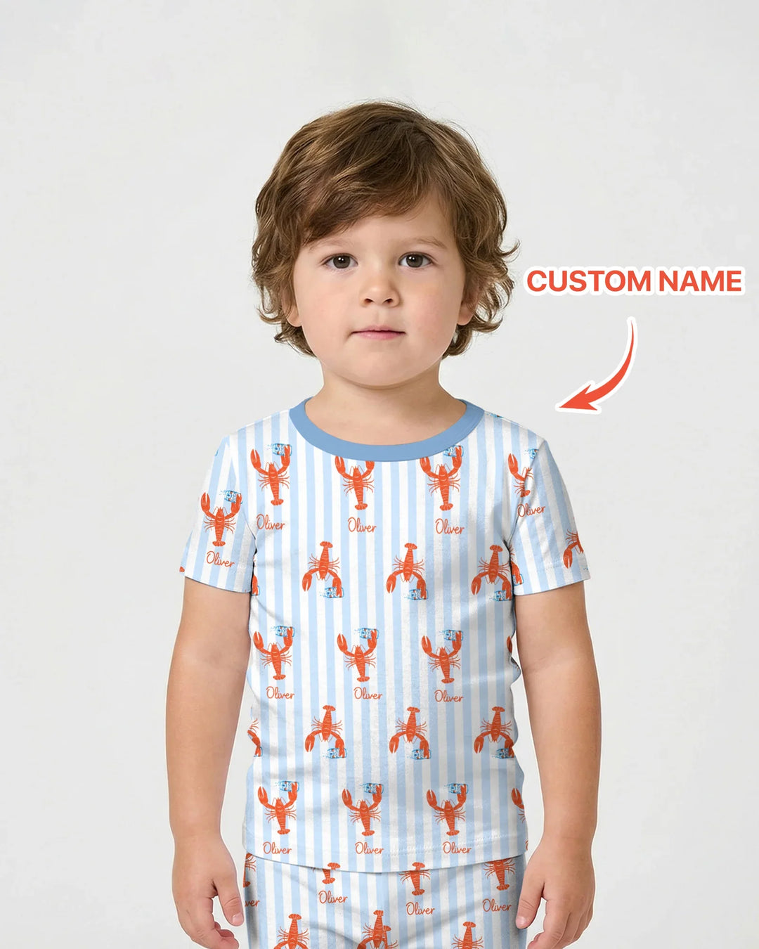 Zweiteiliges Pyjama-Set mit kurzen Ärmeln und Shorts im Sommer-Design