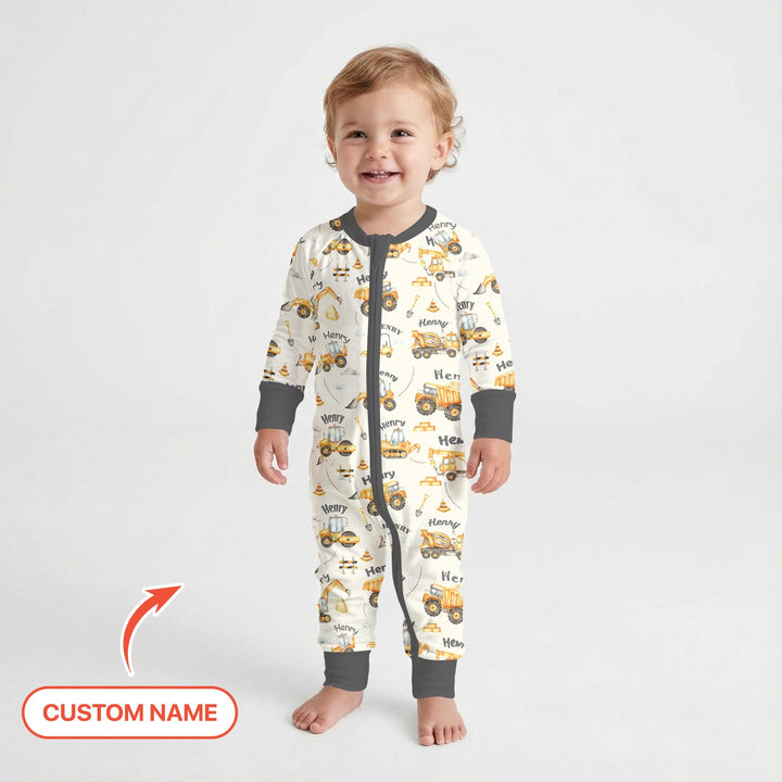 Constructions Machines Custom Name Convertible Zippy