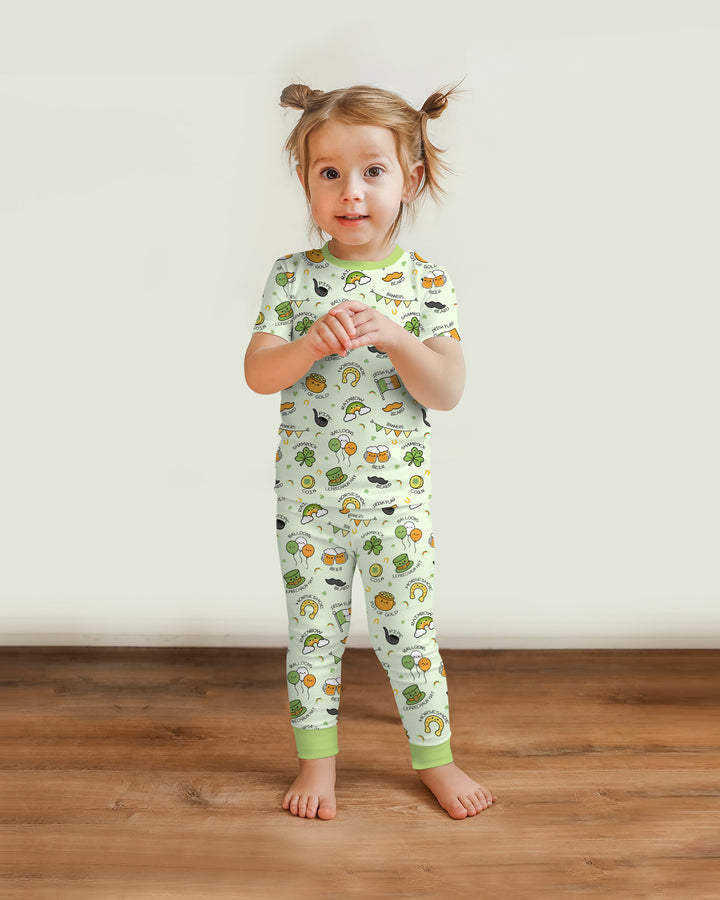 Zweiteiliges, kurzärmliges Pyjama-Set mit Marienkäfern