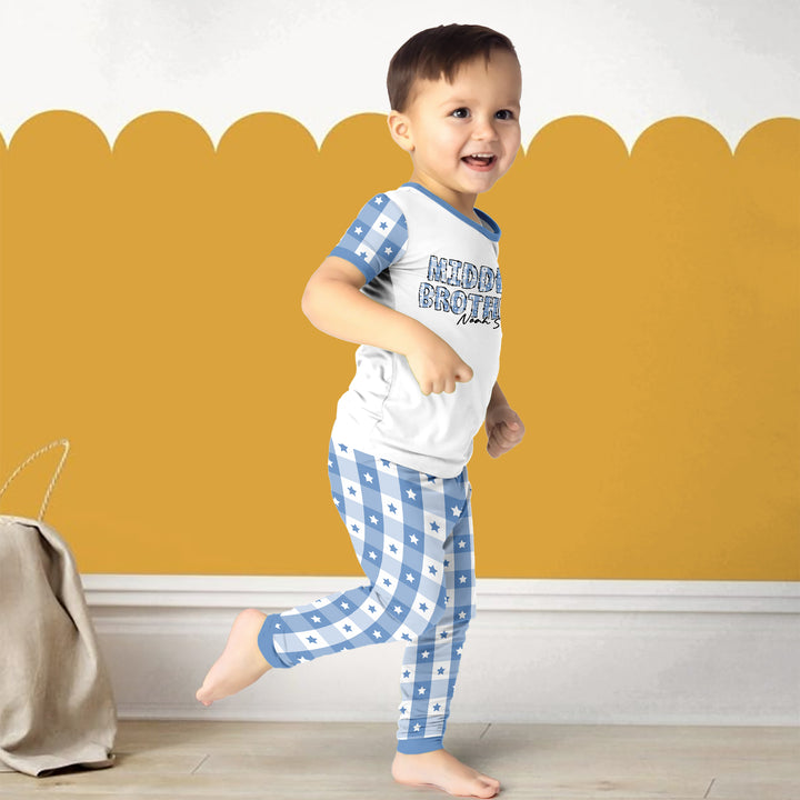 Bambus-Orange-Karo-Outfit für Babys – weich und gemütlich