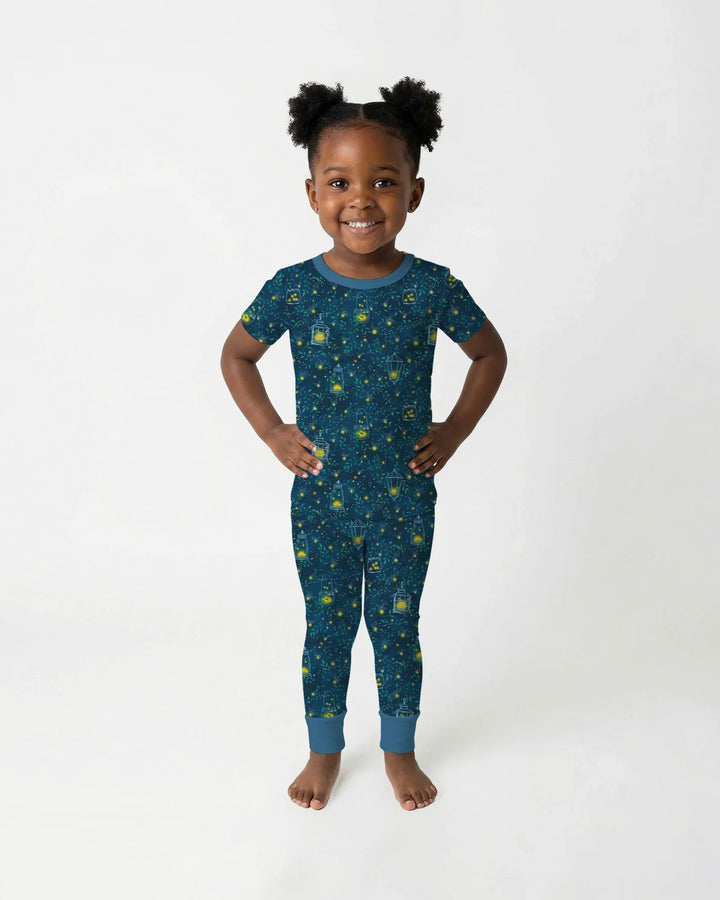 Firefly Evening Forest Bamboo Two Piece Short Sleeve Pajama Set