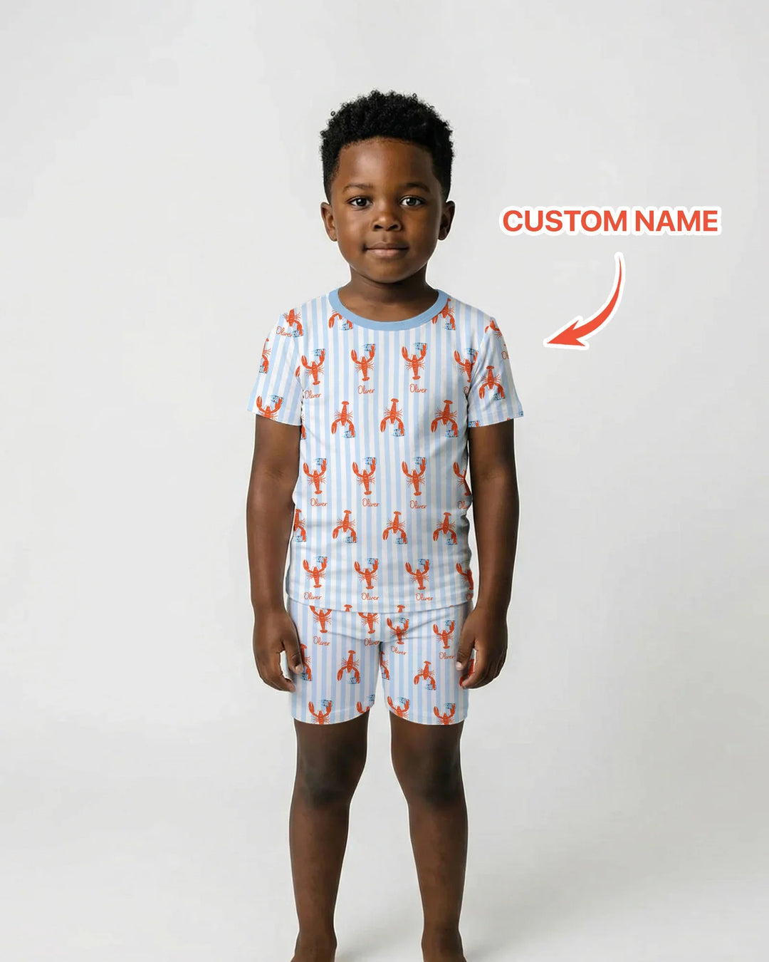 Zweiteiliges Pyjama-Set mit kurzen Ärmeln und Shorts im Sommer-Design