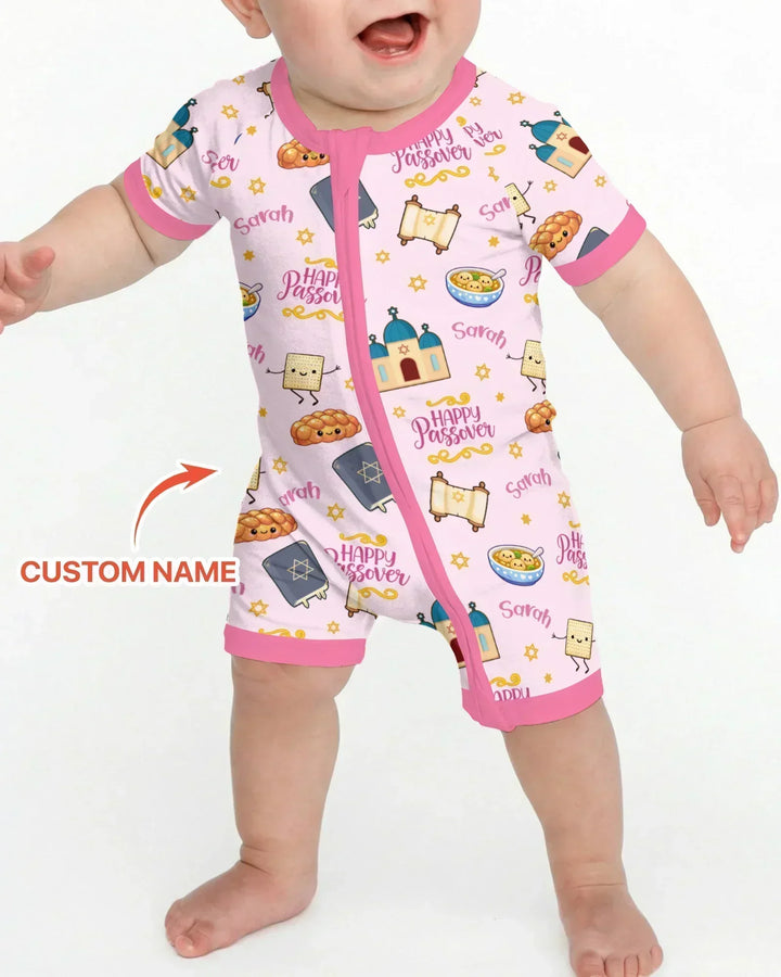 Custom name "Pesach Sameach" Bamboo Shorty Zippy