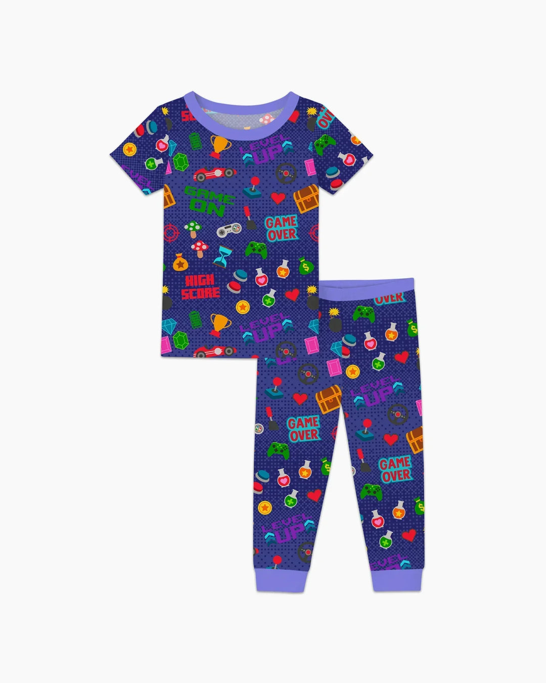 Gamer Mode On Family Matching Bamboo Two Piece Short Sleeve Pajama Set