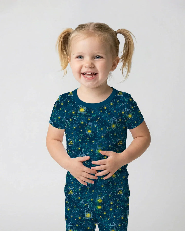 Firefly Evening Forest Bamboo Two Piece Short Sleeve Pajama Set