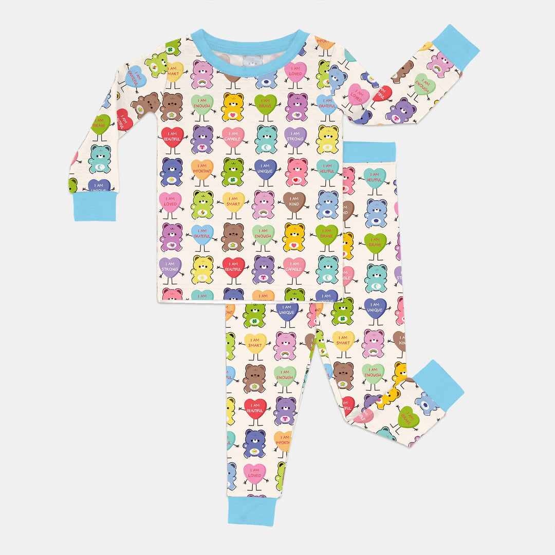 Rainbow Bears Affirmation Two Piece Long Sleeve Pajama Set