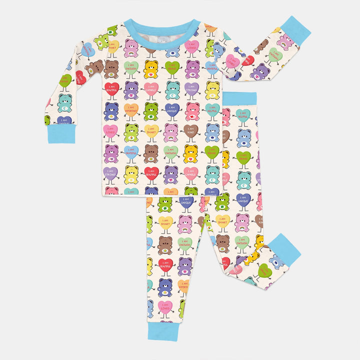 Rainbow Bears Affirmation Two Piece Long Sleeve Pajama Set