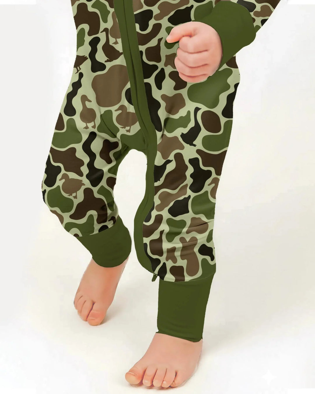 Mallard Duck Hunting Camouflage Bamboo Convertible Zippy