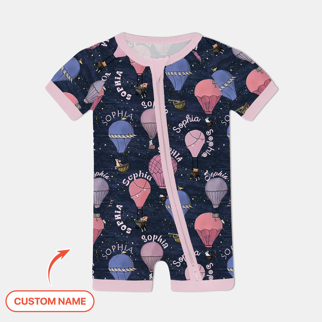 Benutzerdefinierter Name Heißluftballon Pink Shorty Zippy