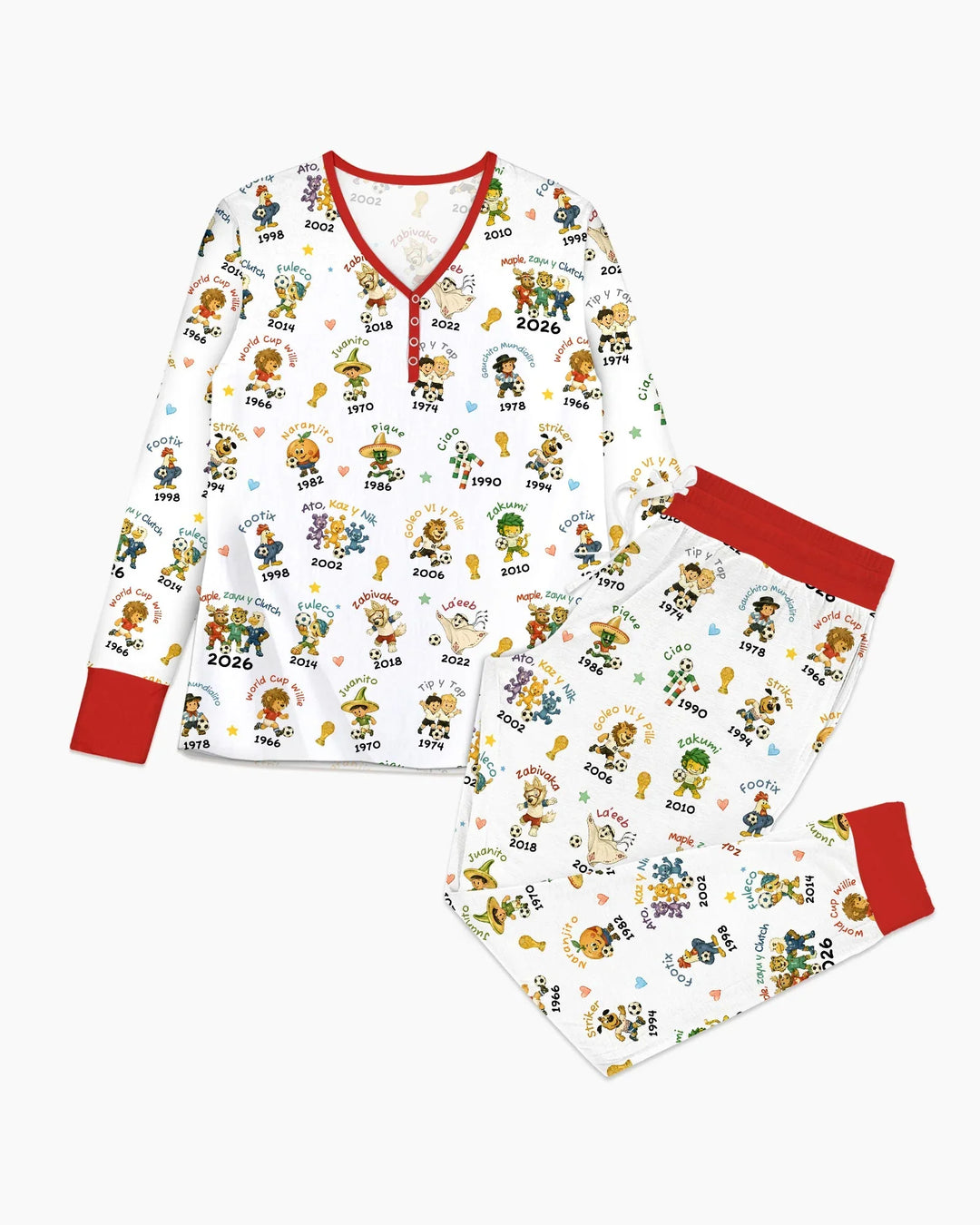 Soccer cup Mascots Bamboo Women Pajama Set