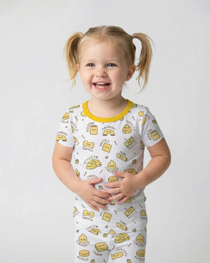 Kawaii Pasta Two Piece Short Sleeve Pajama Set
