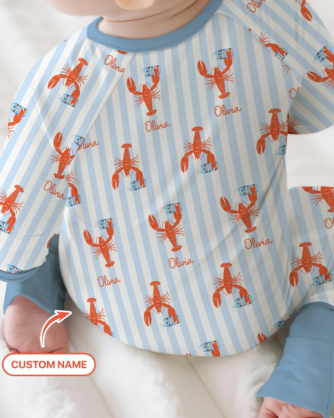 Custom Name Crawfish Beer Season Bamboo Convertible Zippy