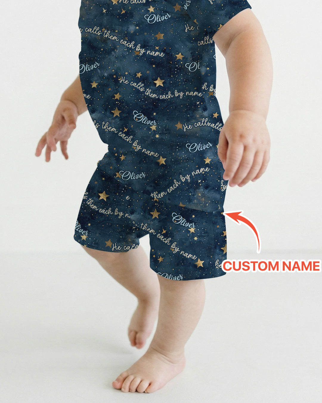 Called By Name — Personalized  Bamboo Two Piece Short Sleeve Shorts Pajama Set