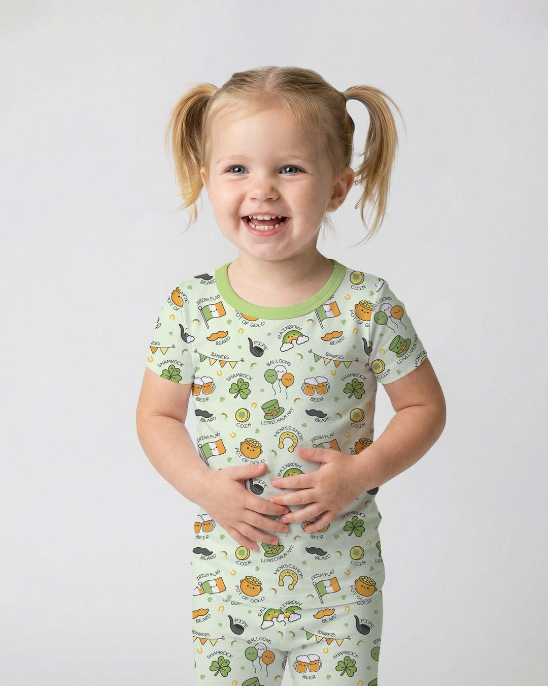 Zweiteiliges, kurzärmliges Pyjama-Set mit Marienkäfern